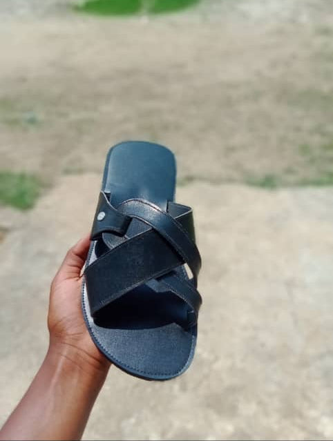 Sandales à lanières croisées en cuir pour Homme