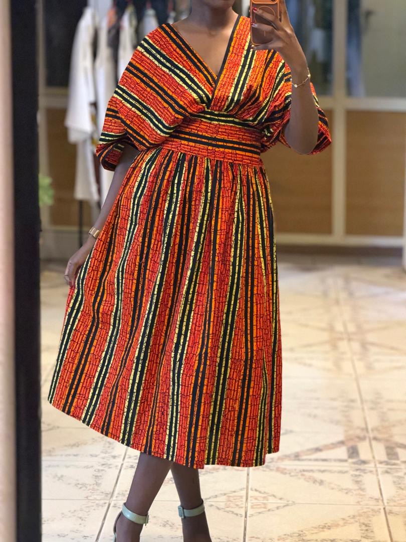 Robe Élégante Mi longue Croisée