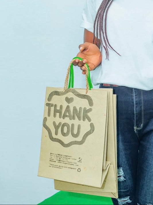 Sacs cadeaux Thank you Noir