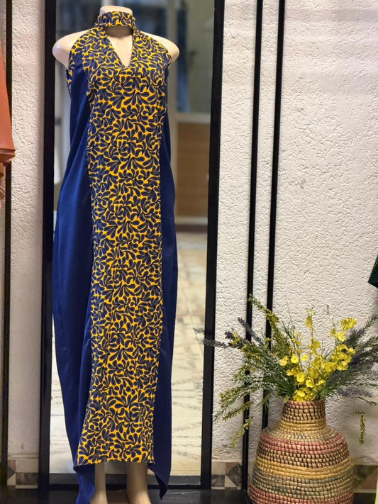 Robe Longue Élégante Bleu