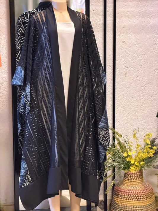 Kimono noir long élégant