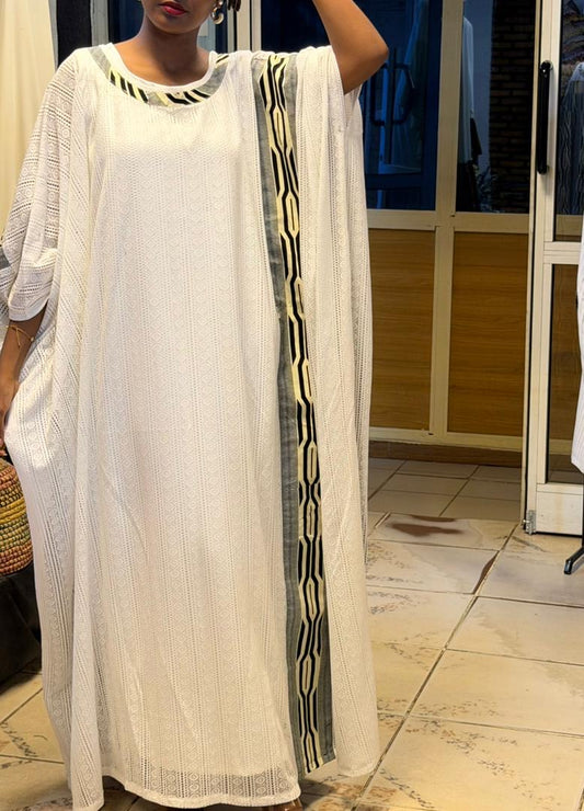 Robe Longue Élégante à motifs avec sous  robe