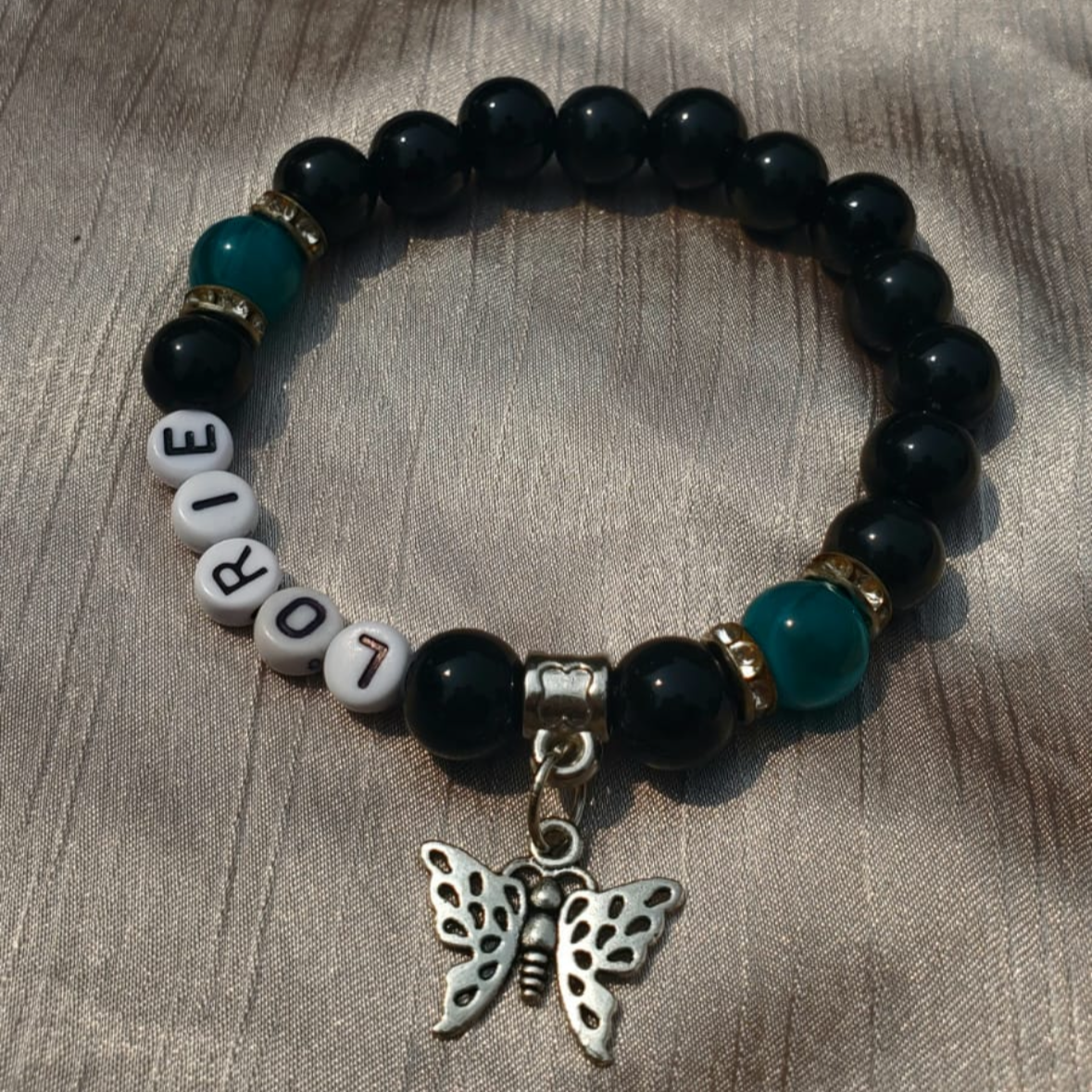Bracelet papillon personnalisé avec prénom