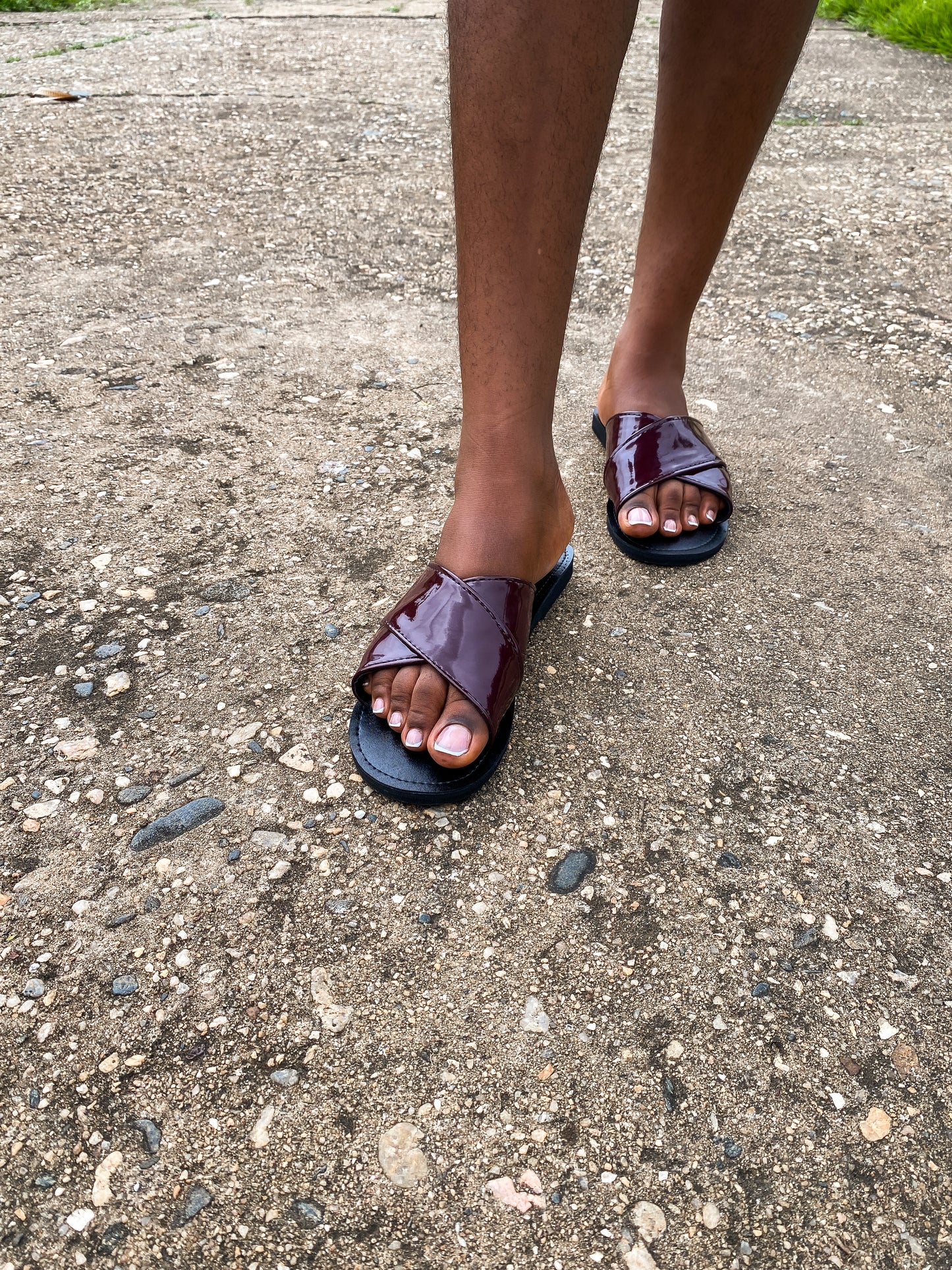 Sandales Everyday à doubles boucles croisées rouge  pour femme