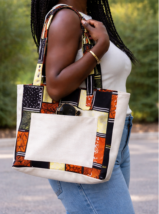 Tote Bag Lioba's bag motif traditionnel