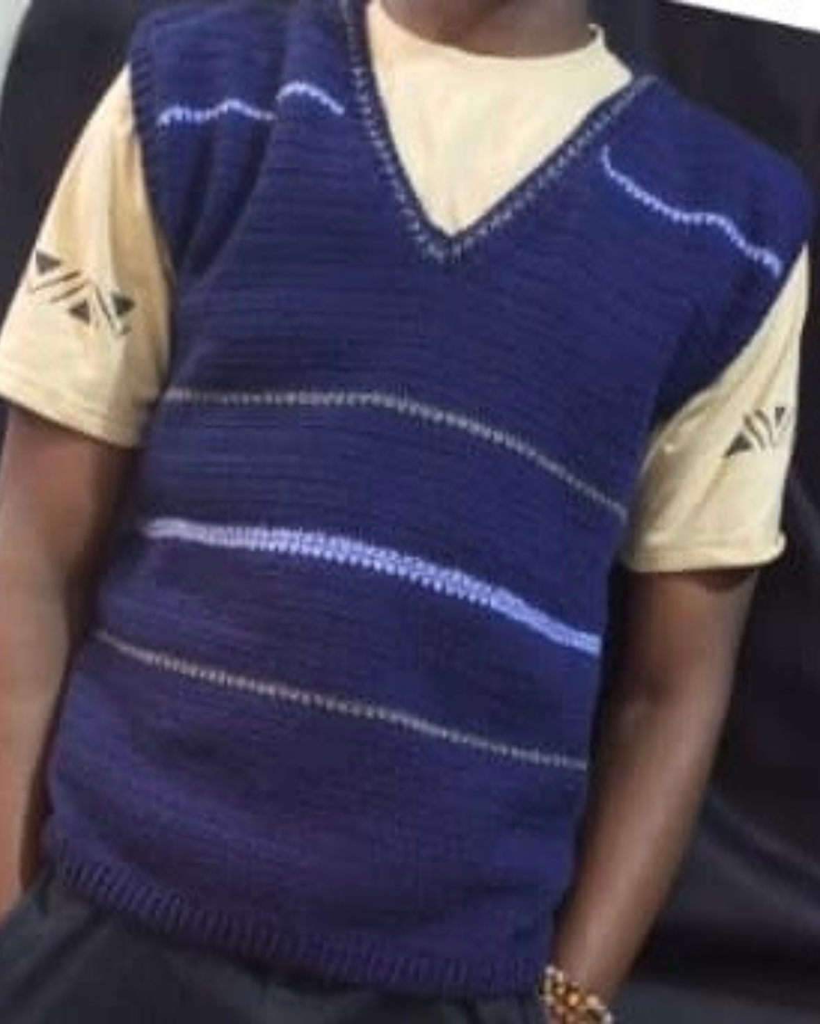 Gilet court sans manches pour homme