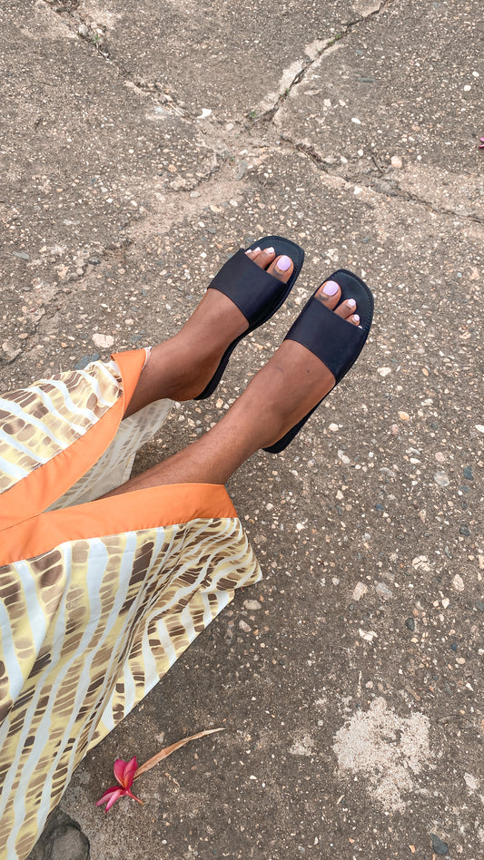 Sandales Noir  Mono Boucle pour femme