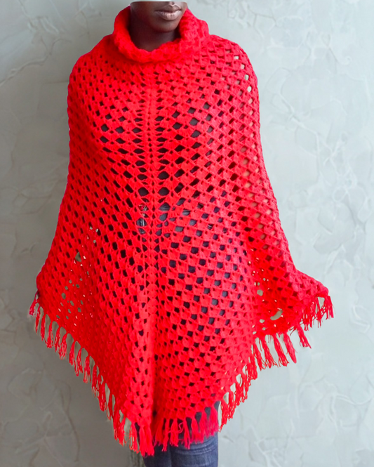 Poncho avec col roulé