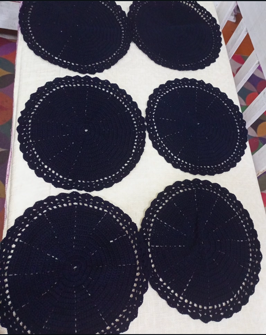 Sous-assiettes rond Noir