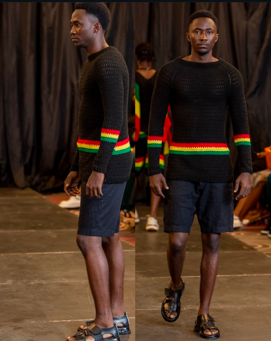Pull à rayure rasta