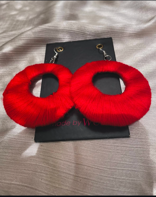 Boucles d’oreilles "Flamme Rouge"