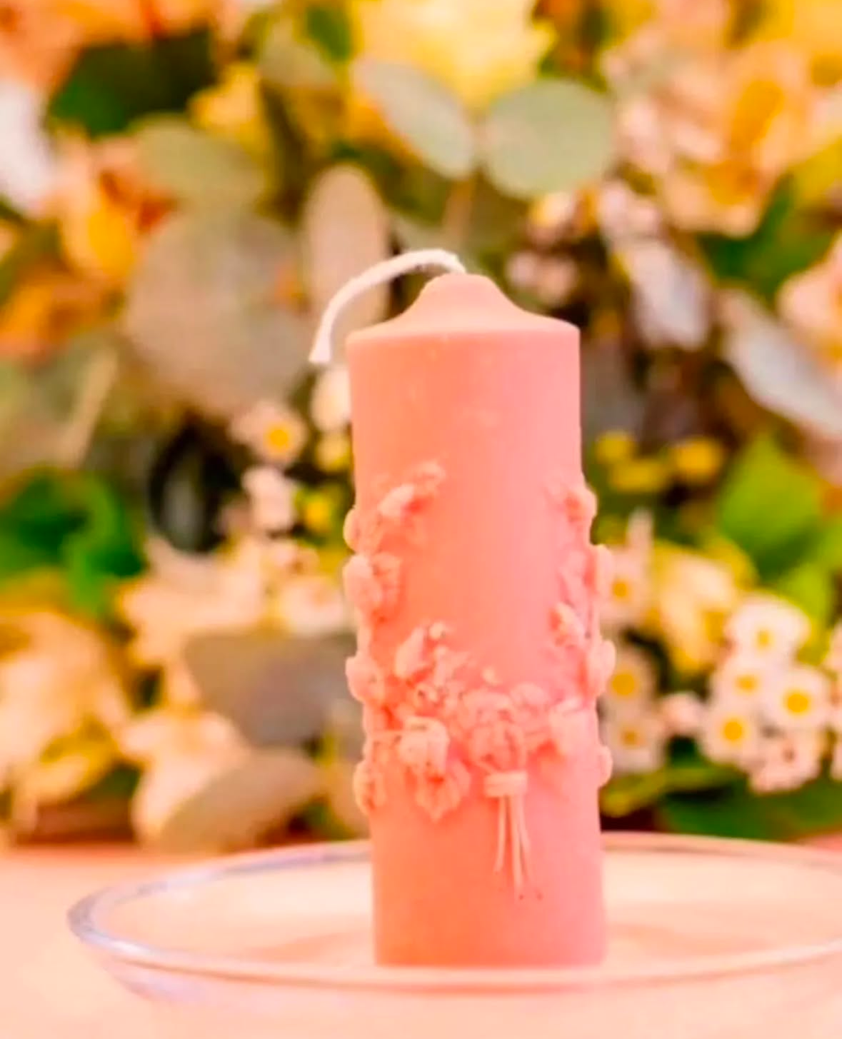 Bougies en piliers Handmade